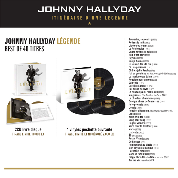 Johnny Hallyday Légende Quadriple Vinyle Gatefold