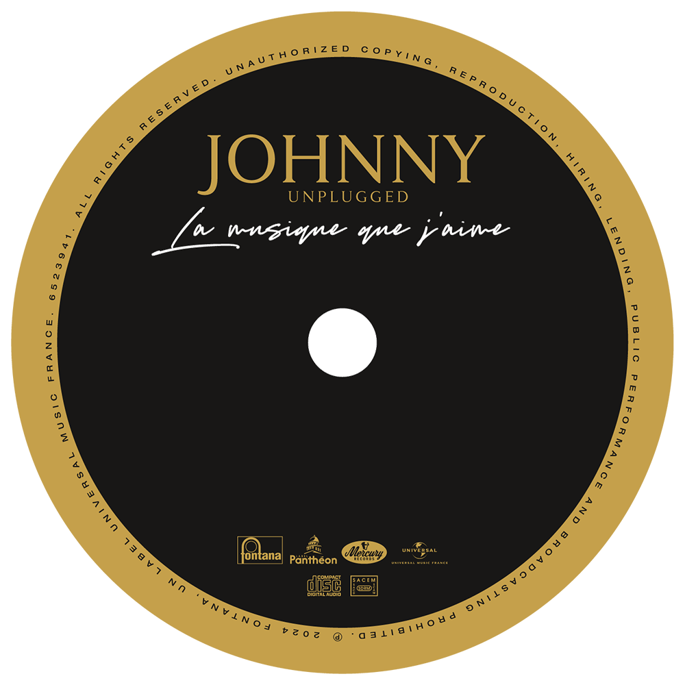 JOHNNY HALLYDAY - THE MUSIC I LOVE - CD Signed by Yvan Cassar 