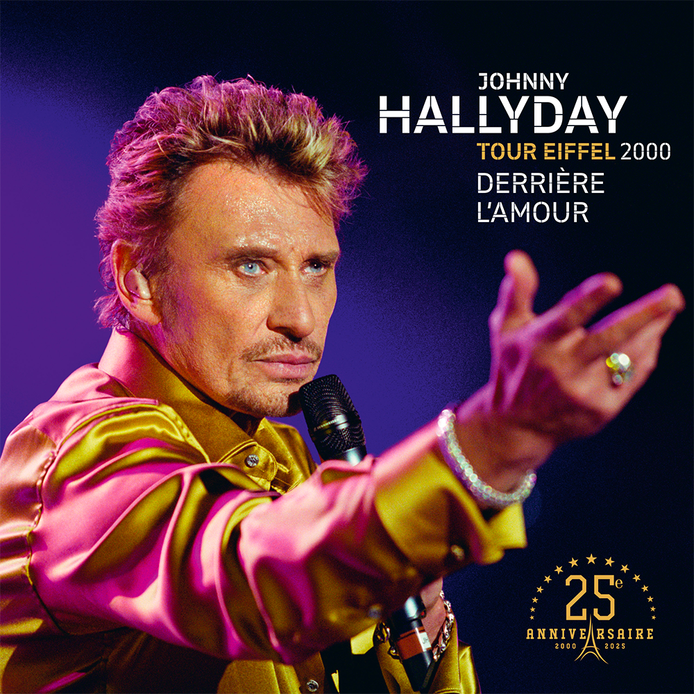JOHNNY HALLYDAY - 45T DERRIÈRE L'AMOUR - LIVE TOUR EIFFEL 2000 - EXCLUSIVITÉ STORE