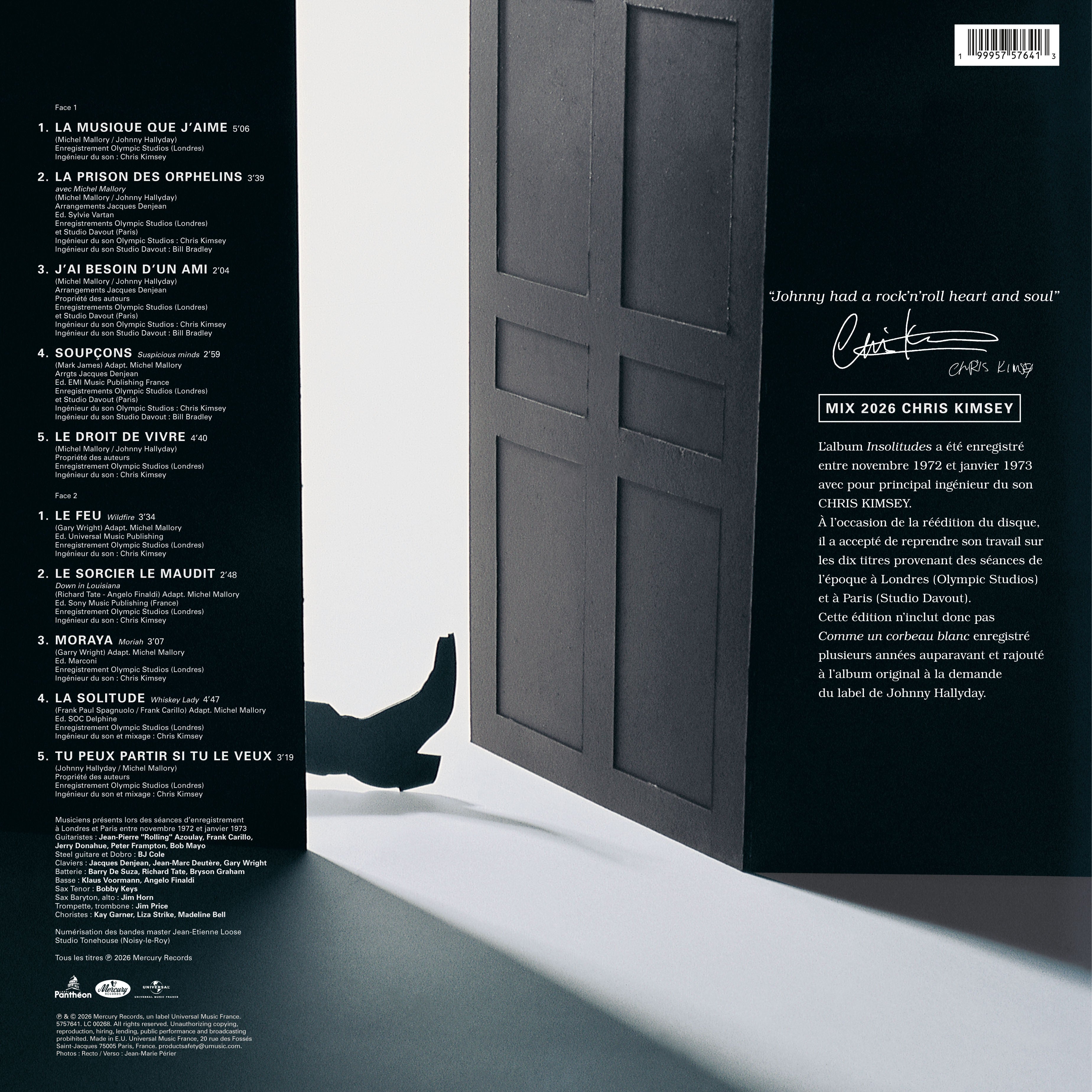 JOHNNY 73 - VINYLE INSOLITUDES - tirage limité et numéroté