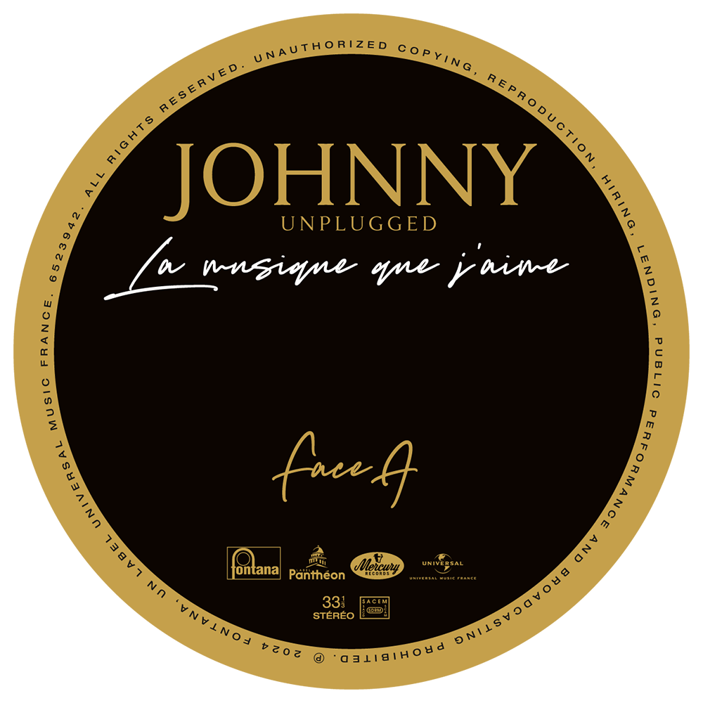 JOHNNY HALLYDAY - THE MUSIC I LOVE - Vinyl Signed by Yvan Cassar 