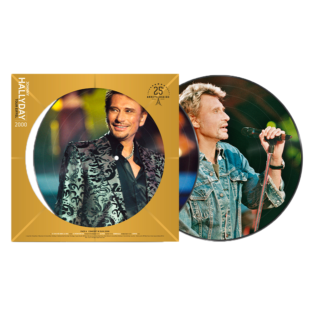 JOHNNY HALLYDAY - PICTURE VINYLE LIVE TOUR EIFFEL 2000 - EXCLUSIVITÉ STORE