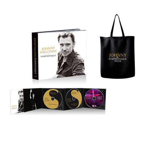Pack Johnny Hallyday Symphonique (Dédicacé par Yvan Cassar) - 2CD + DVD + Tote Bag Noir
