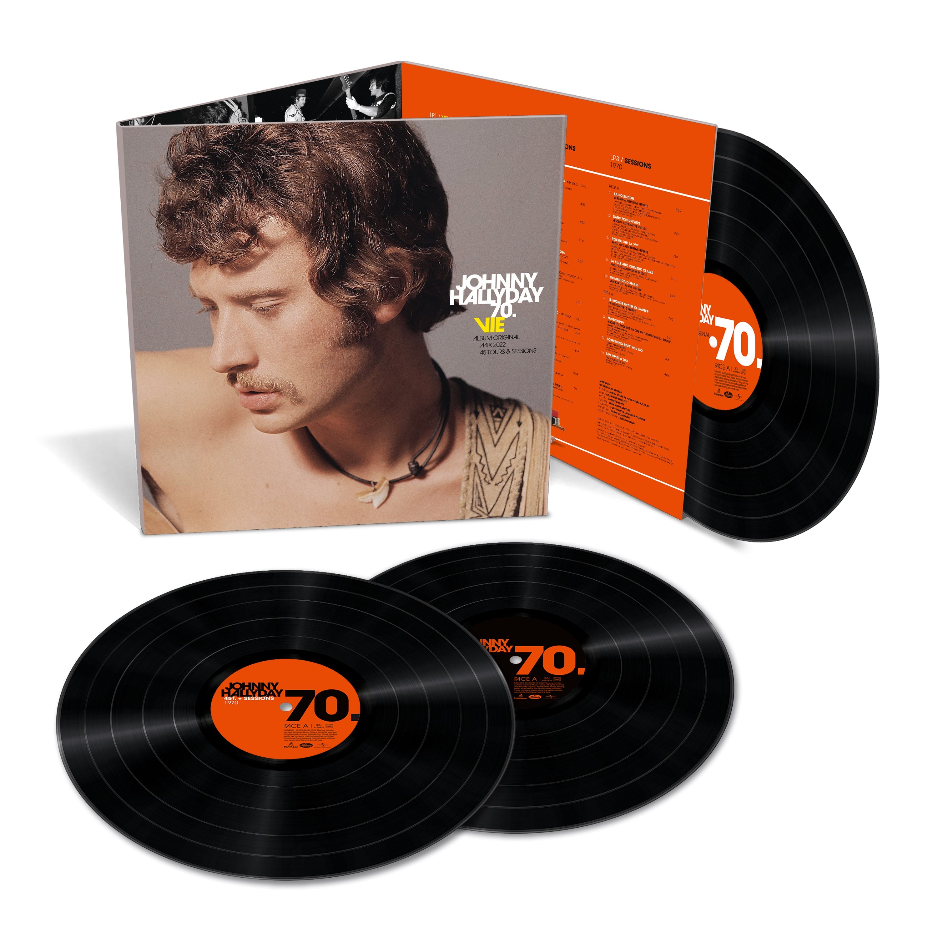 JOHNNY 70 - TRIPLE LP POCHETTE OUVRANTE - TIRAGE LIMITÉ ET NUMÉROTÉ