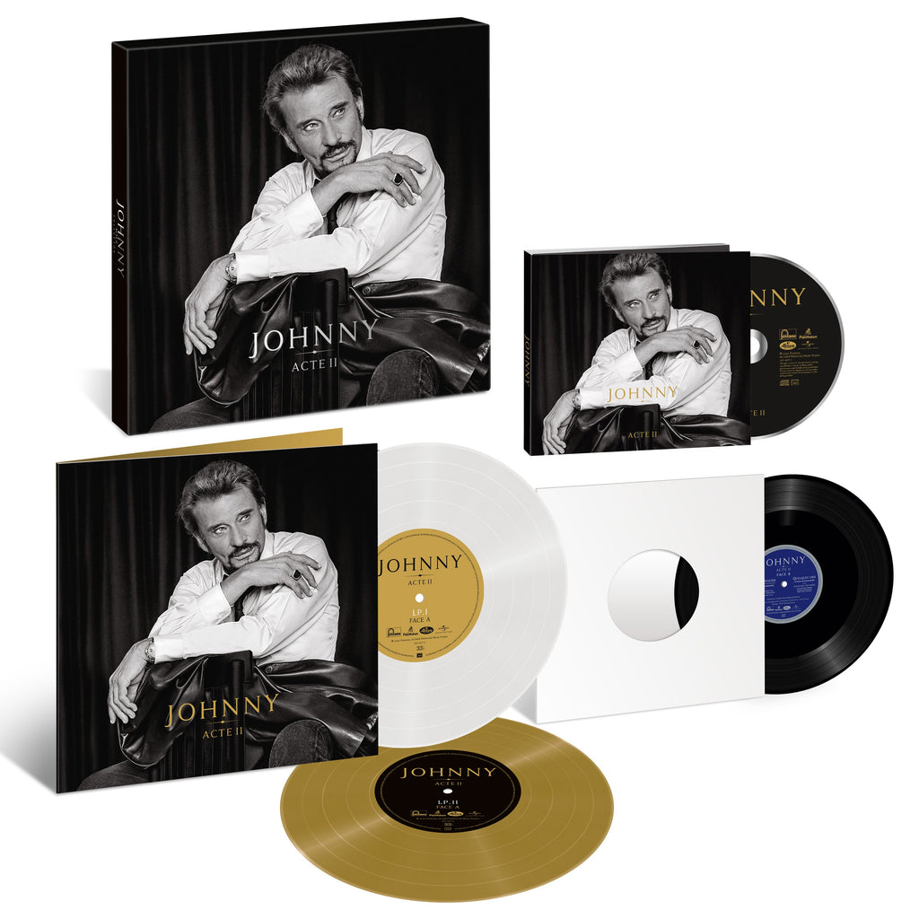 JOHNNY ACTE II - Coffret Collector Double vinyle+CD+25 cm