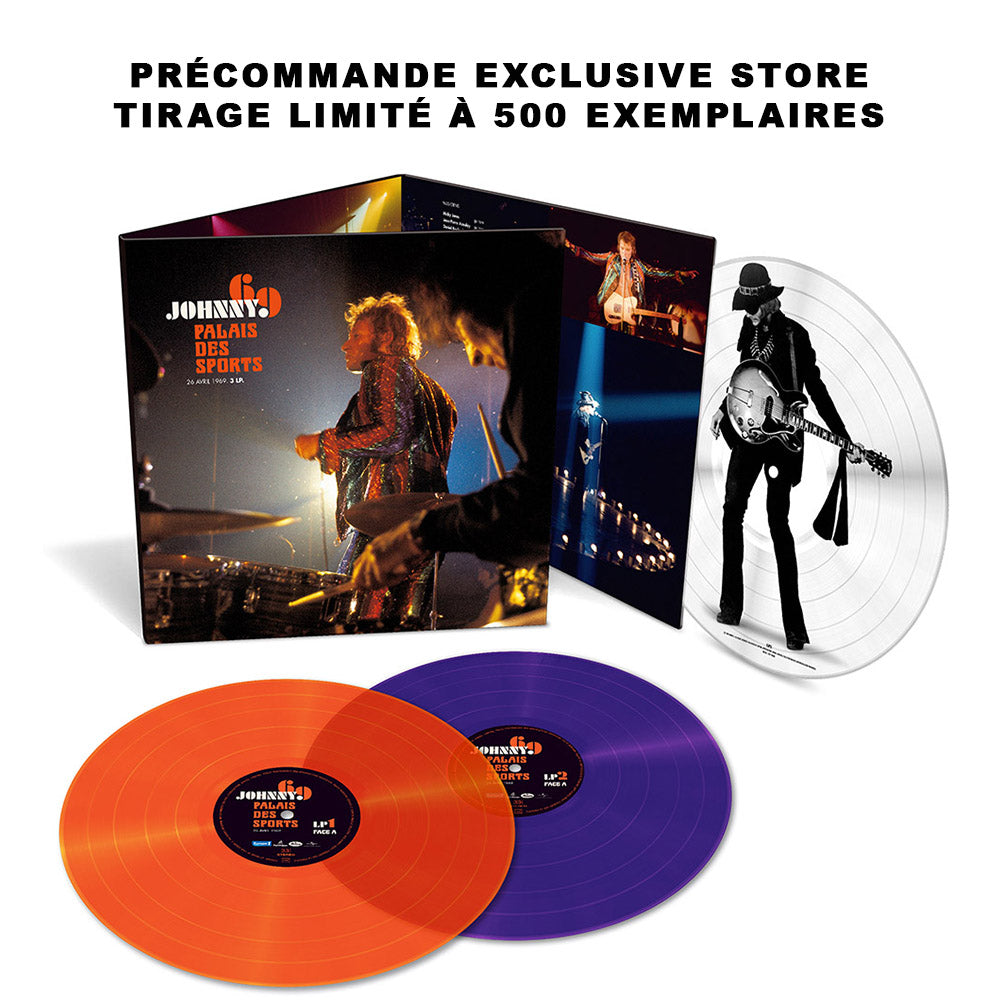 JOHNNY 69 | TRIPLE VINYLE COULEUR LIVE "PALAIS DES SPORTS" 26.04.1969